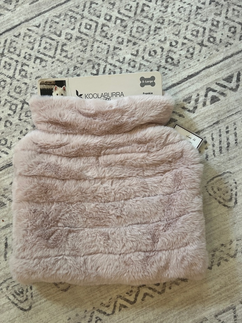 Koolaburra Plush Faux Fur Pet Coat in Pale Pink